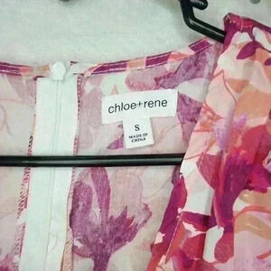 Chloe+Rene Women’s Pink Floral Sleeveless VNeck Ribboned Straps Maxi Dress 👗